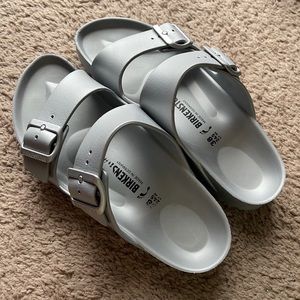Rubber Birkenstock silver